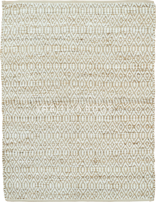 Jute and Cotton Blend Rug - Soft and Versatile Home Decor