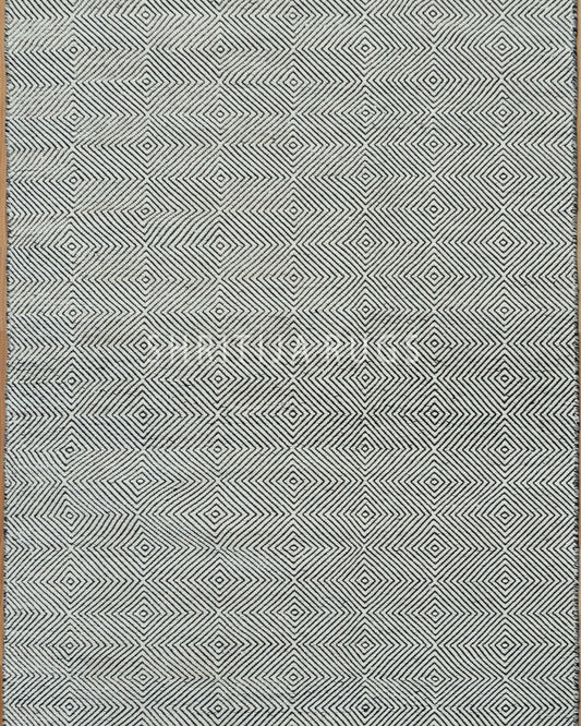 Hand Woven Diamond Textured Rug..