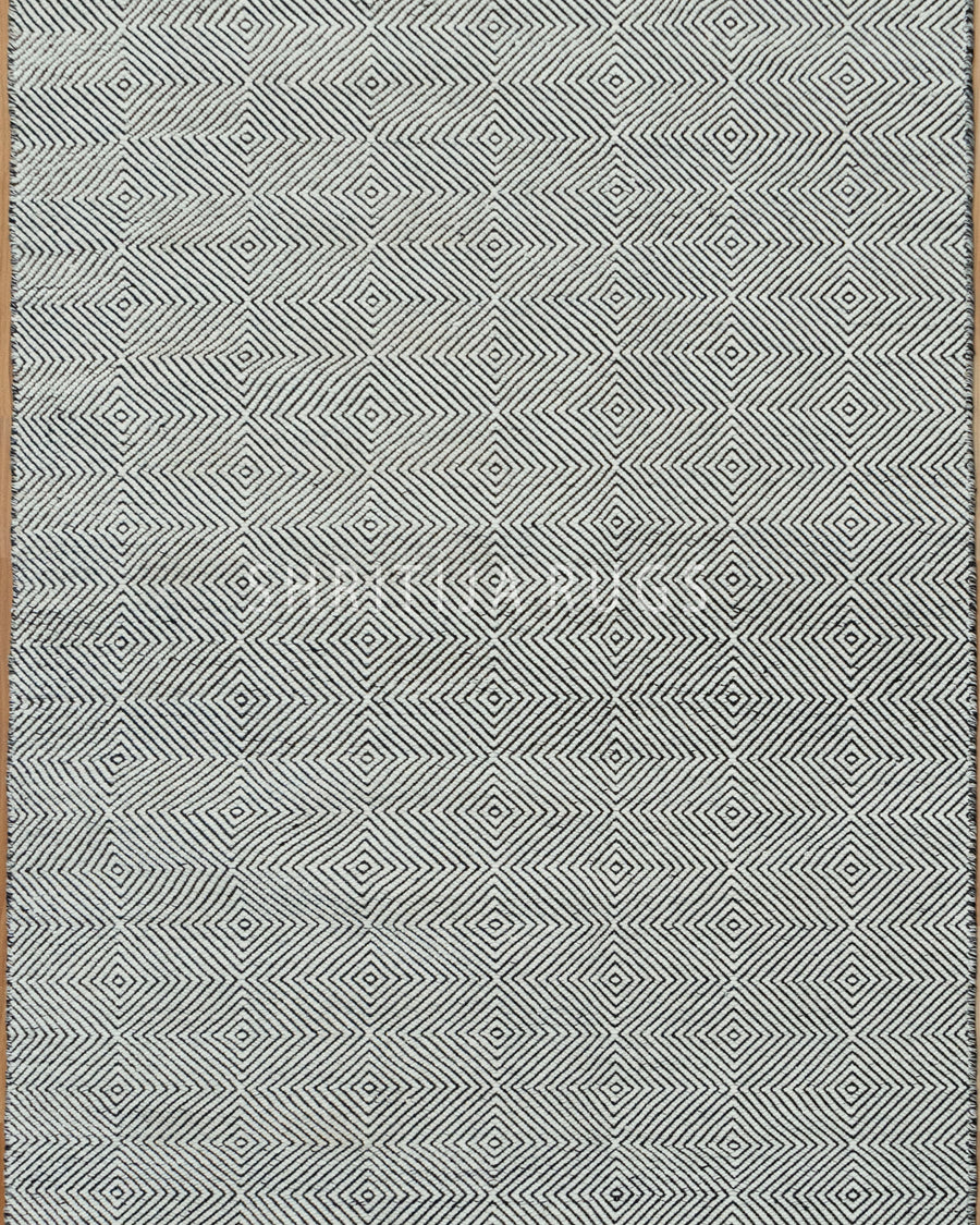 Hand Woven Diamond Textured Rug..