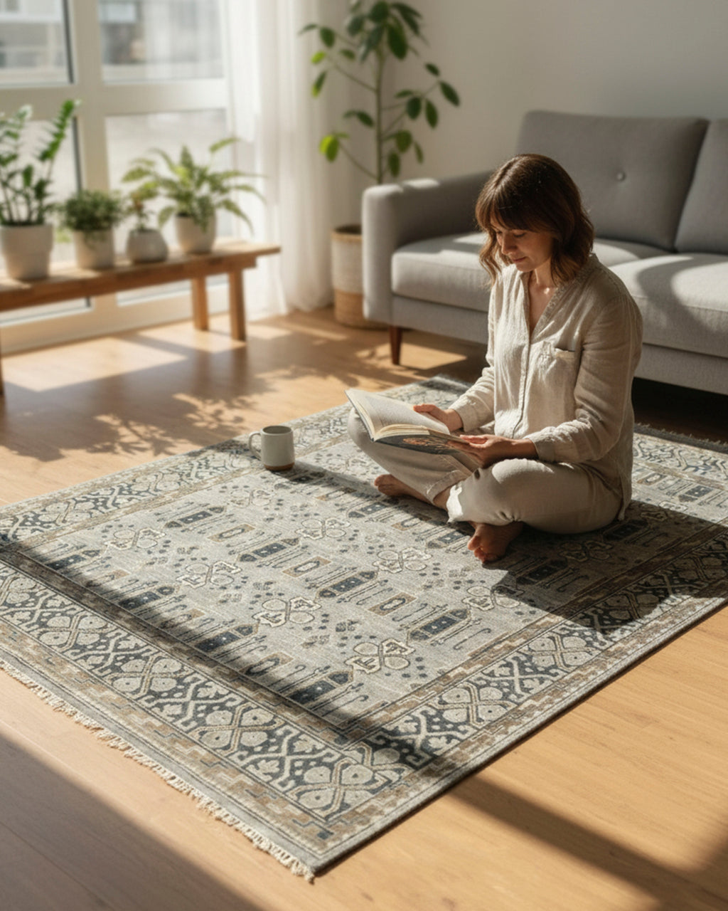 Ikat Stylish Design Hand-Knotted