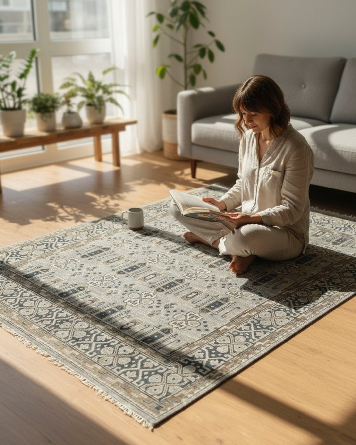 Ikat Stylish Design Hand-Knotted