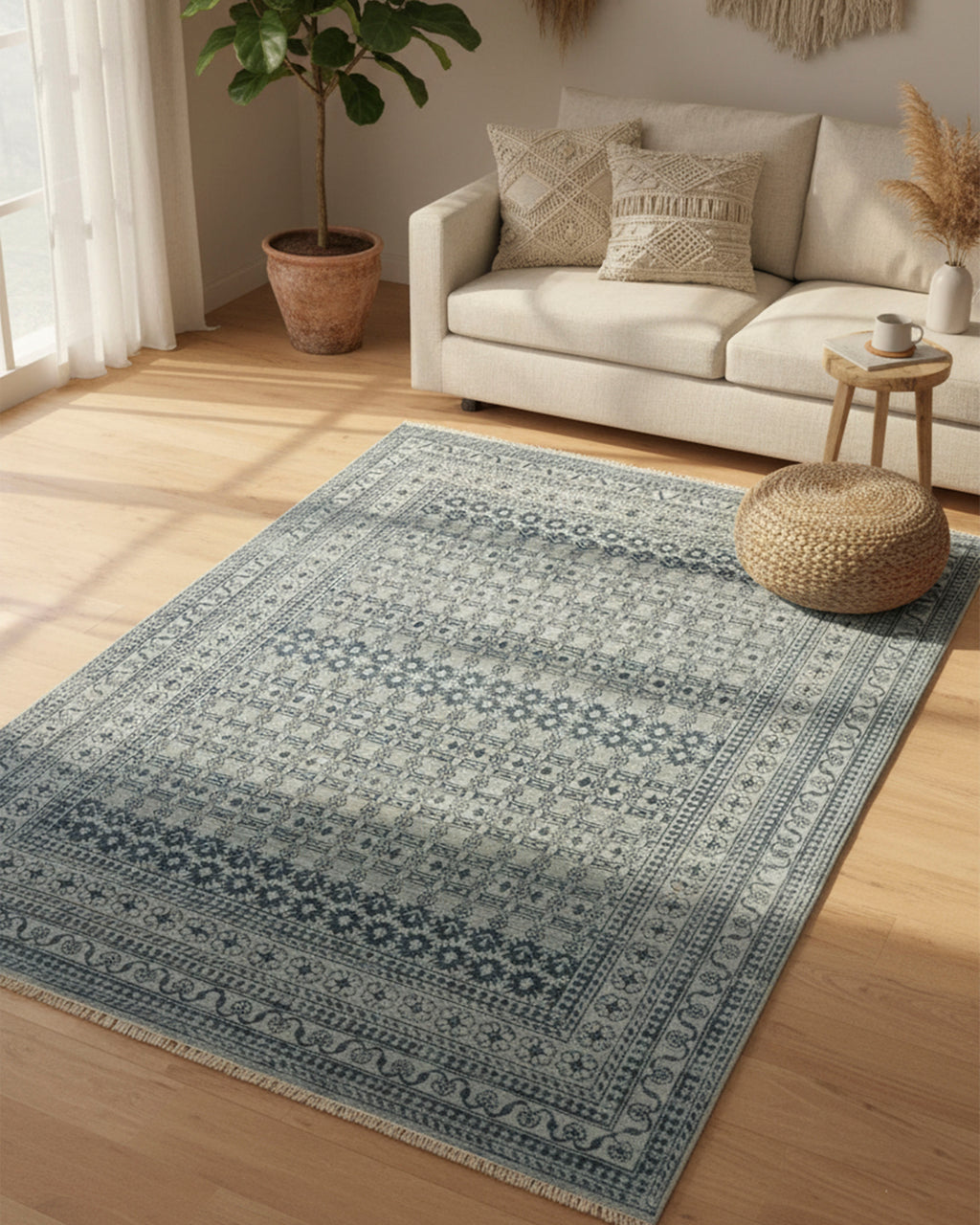 Grey Floral Reapeat Pattern Design for your space