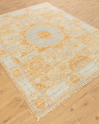 Hand-Knotted Mamluk Pastel colors Rug: Enhance Your Home's Ambiance