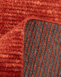 Solid Red Hand Knotted wool Rug