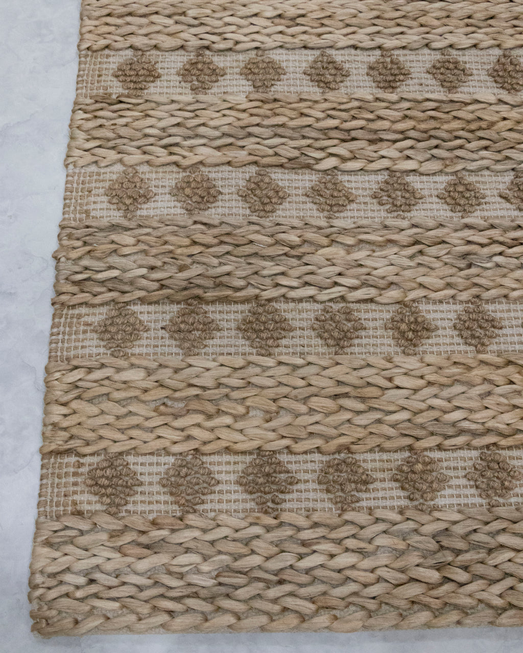 Vintage-Inspired Jute Rug - Authentic, Handcrafted Beauty