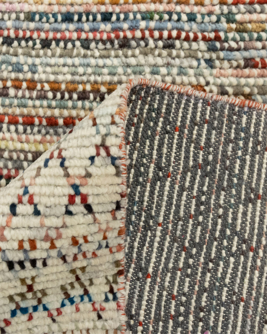 Kantha Colorful Geometric Handmade Rug