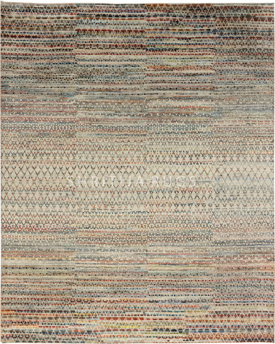Kantha Colorful Geometric Handmade Rug