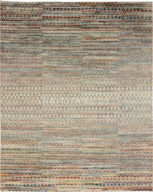Kantha Colorful Geometric Handmade Rug