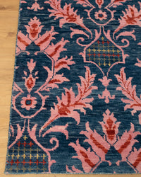 Floral Pink Hand knotted Rug..