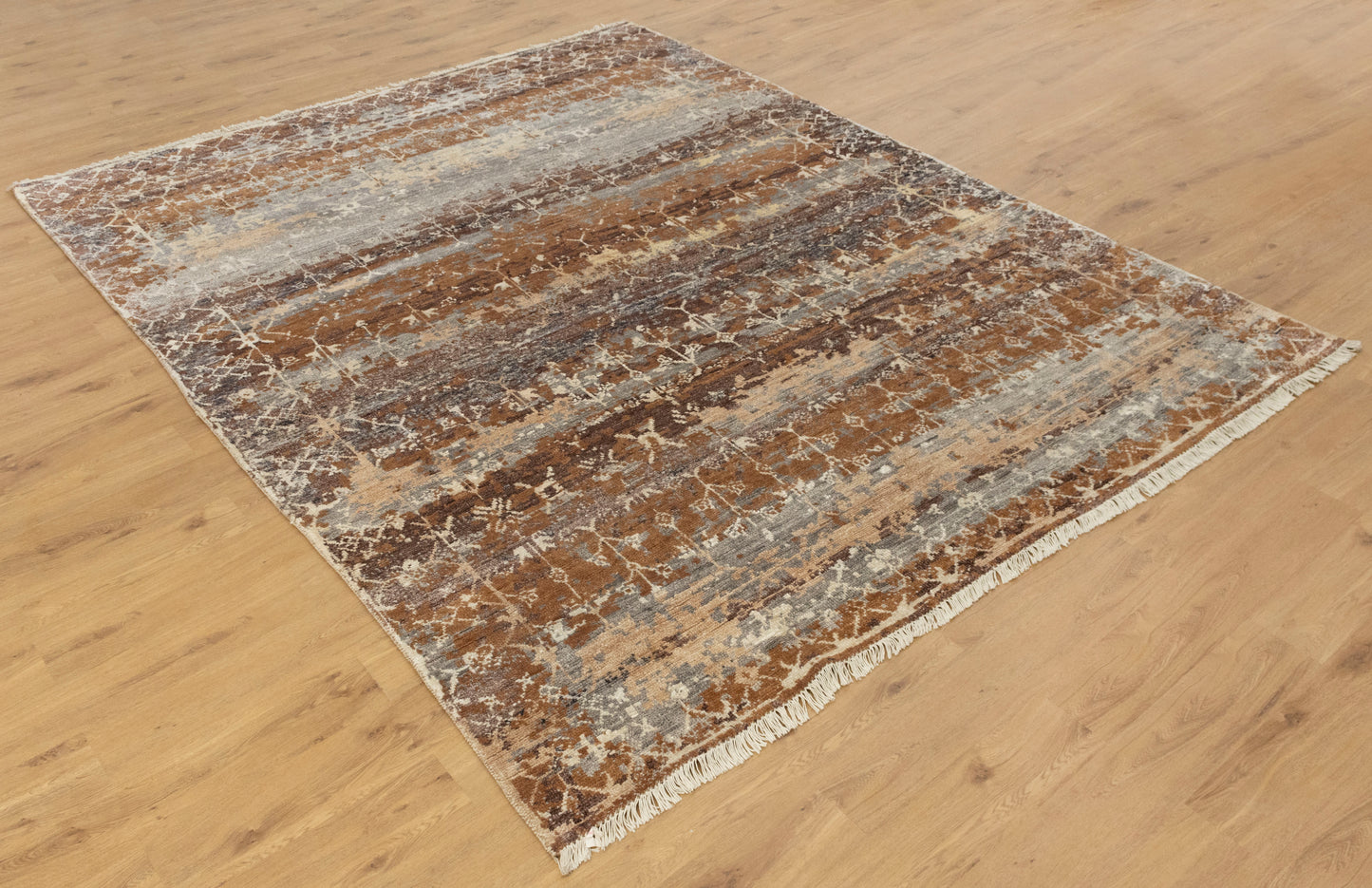 8x10 Luxe Anatolian Wool & Silk Distressed Vintage Look Rug