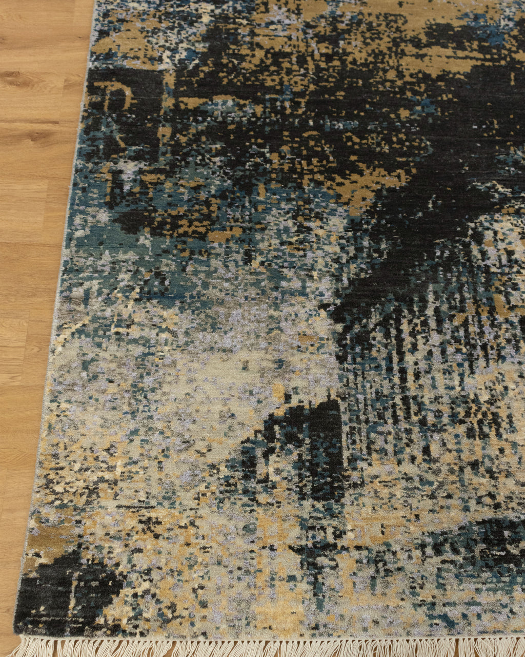 5x7 Sanganer | Modern Hand knotted Abstract Painting Rug