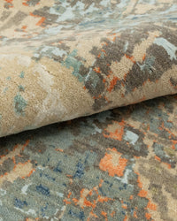 9x12 Maribelle Wool & Silk Large Hand Knotted Abstract Panting Canvas Designer Rug