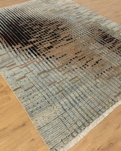 9x12 Mystique Grafton Grey Mustard  Modern Designer Transitional Rug | shritija Rugs