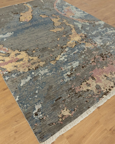 9x12 Genesis Earth Grey handmade Woolen Plush look Soft Pile Rug