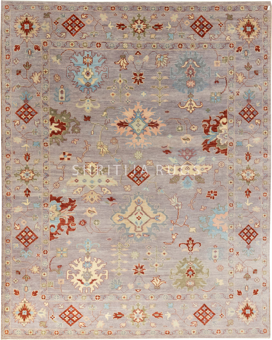 Luxurious Hand-Knotted Oushak Rug: Comfort Meets Style