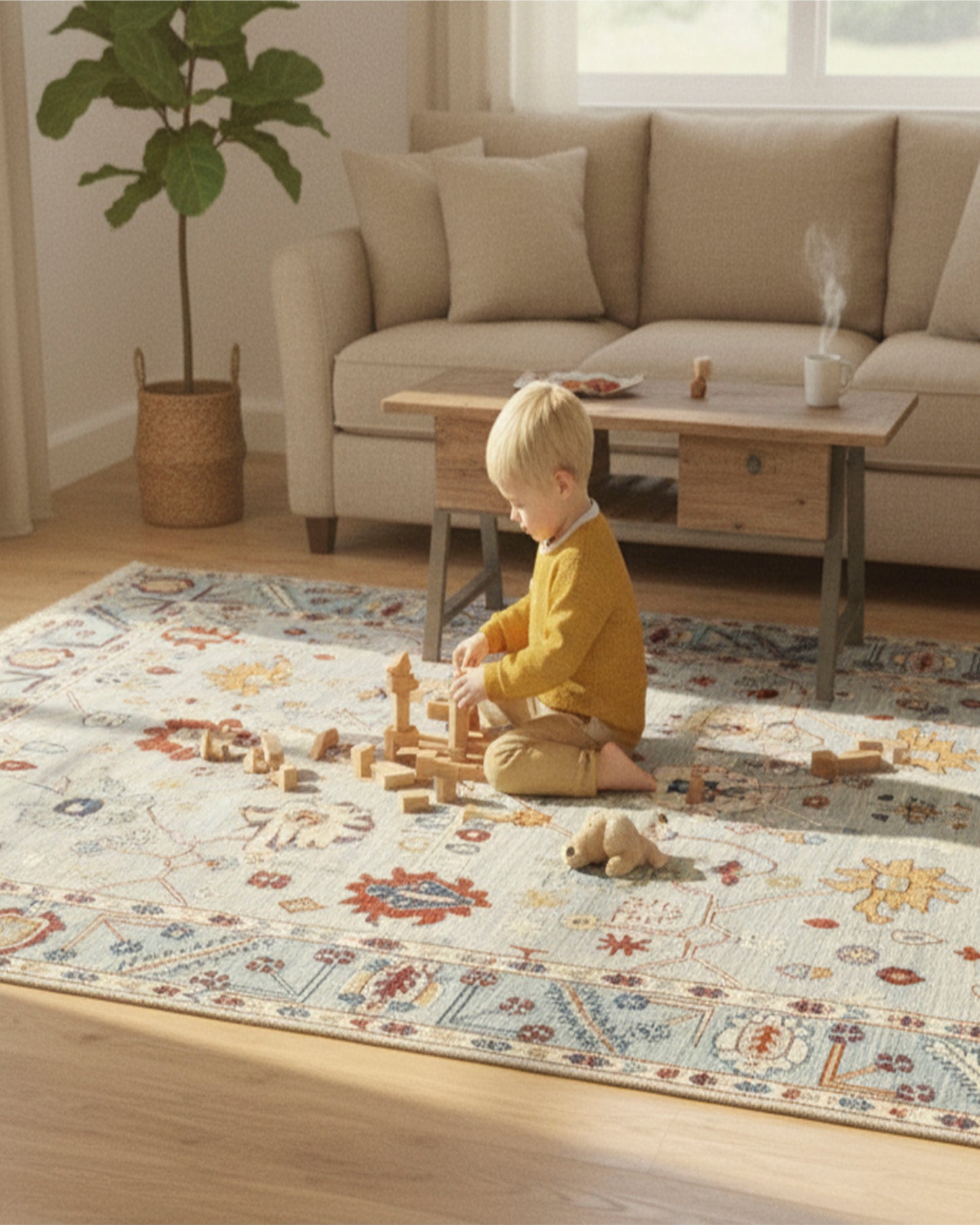 Hand-Knotted Oushak Rug: A Beautiful Blend of Tradition and Modernity