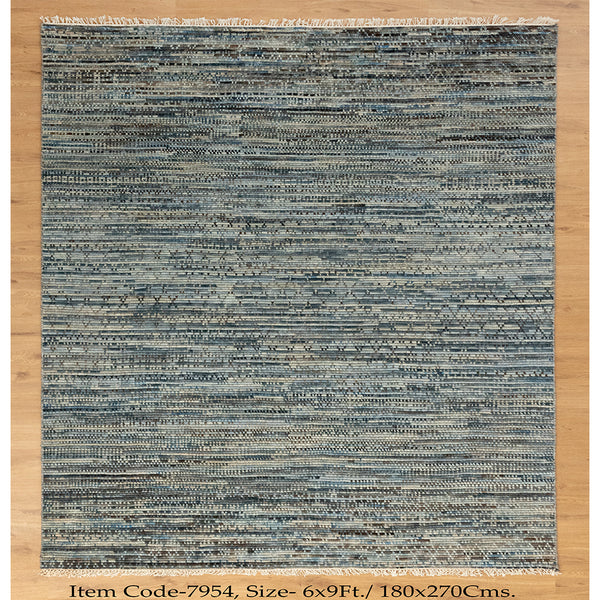 Galaxy Blue Modern Bedroom Rug