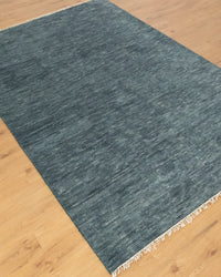 Bedroom Solid Gray Hand Knotted wool Rug