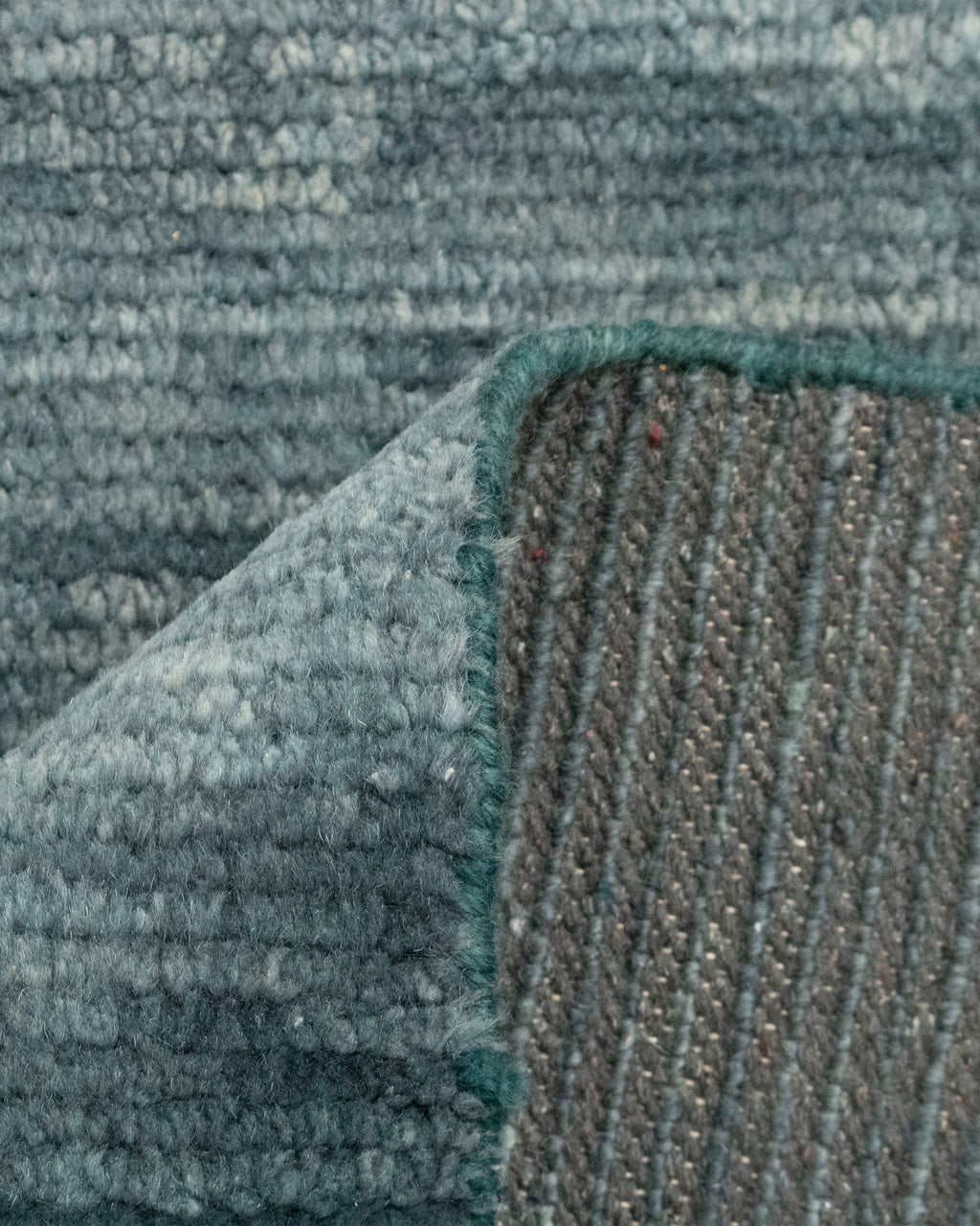 Bedroom Solid Gray Hand Knotted wool Rug