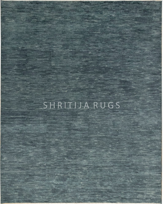 Bedroom Solid Gray Hand Knotted wool Rug