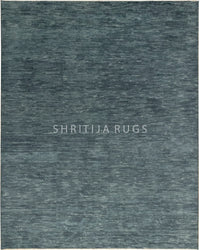 Bedroom Solid Gray Hand Knotted wool Rug