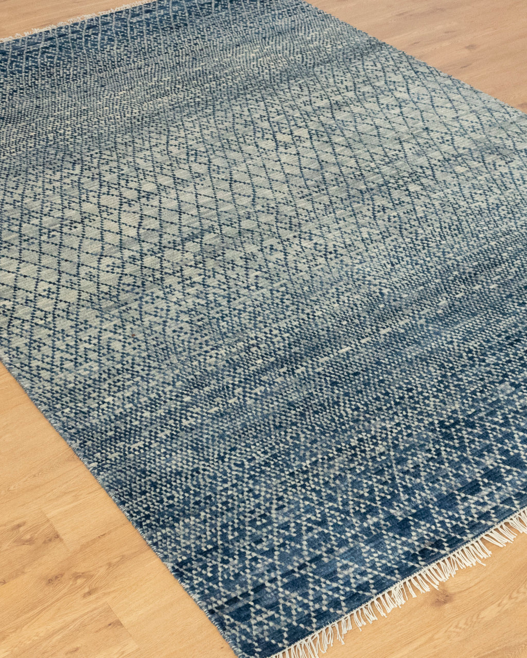 Denim blue Indo Savannah Soft Wool Rug