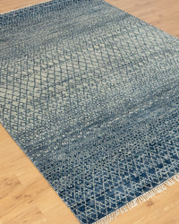 Denim blue Indo Savannah Soft Wool Rug