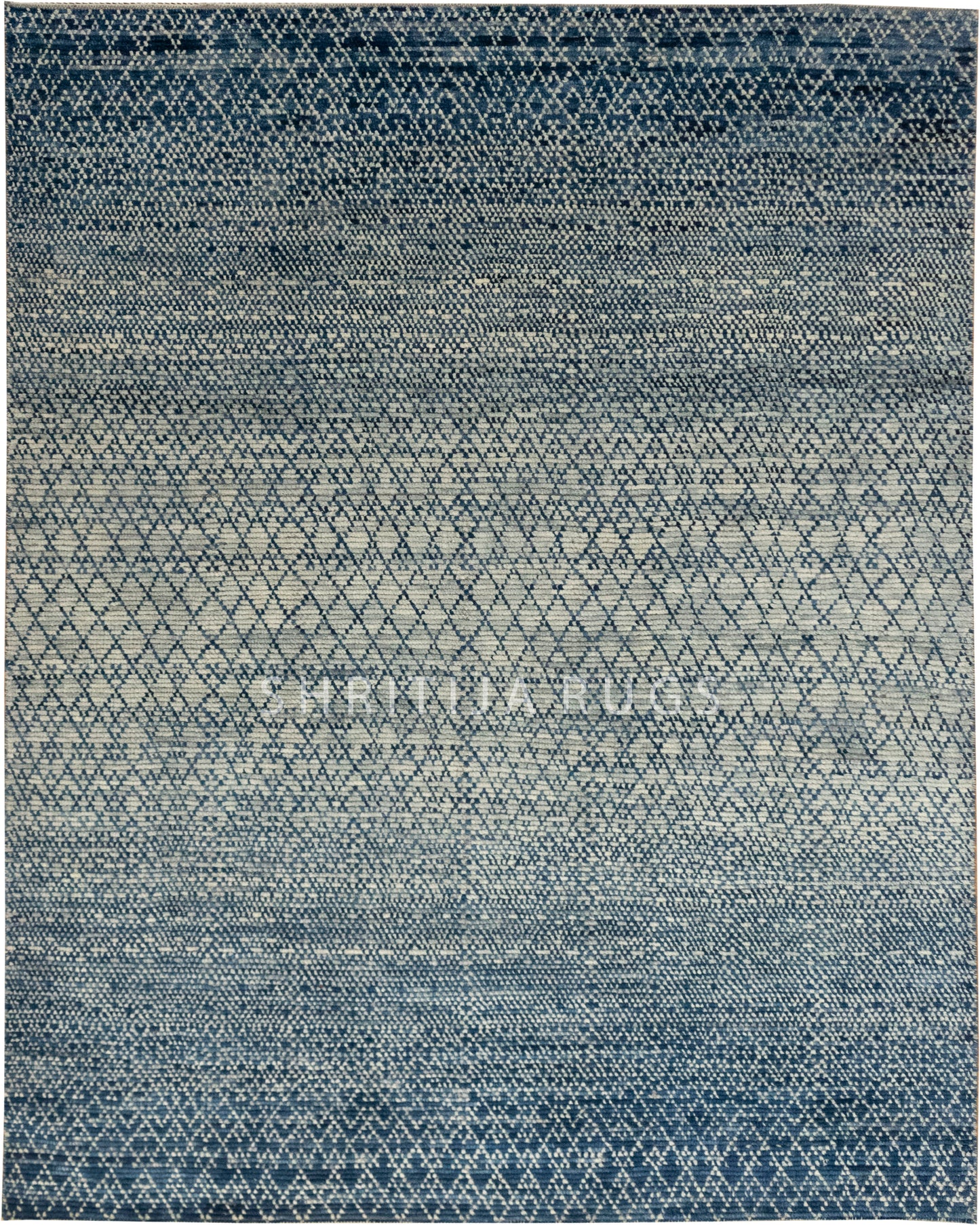 Denim blue Indo Savannah Soft Wool Rug