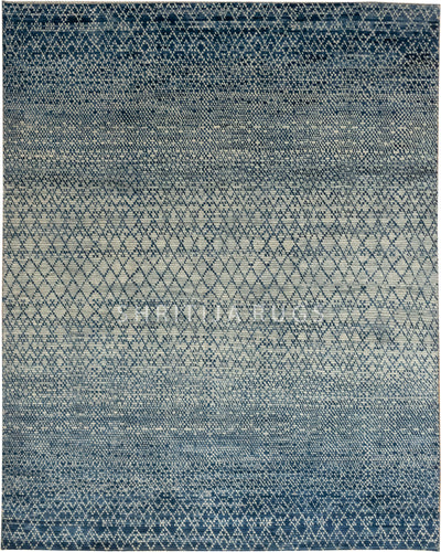 Denim blue Indo Savannah Soft Wool Rug