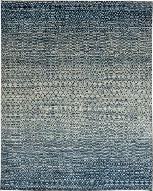 Denim blue Indo Savannah Soft Wool Rug
