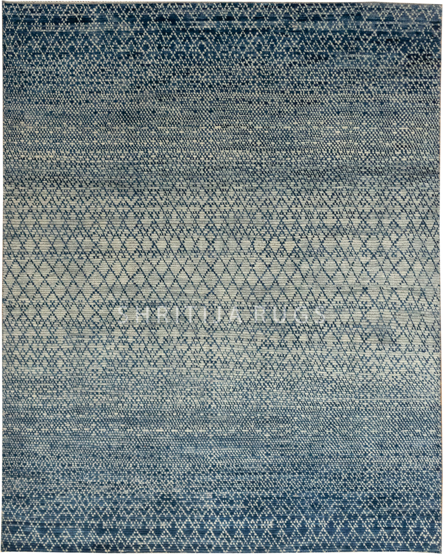 Denim blue Indo Savannah Soft Wool Rug
