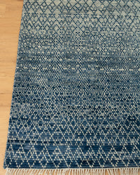 Denim blue Indo Savannah Soft Wool Rug