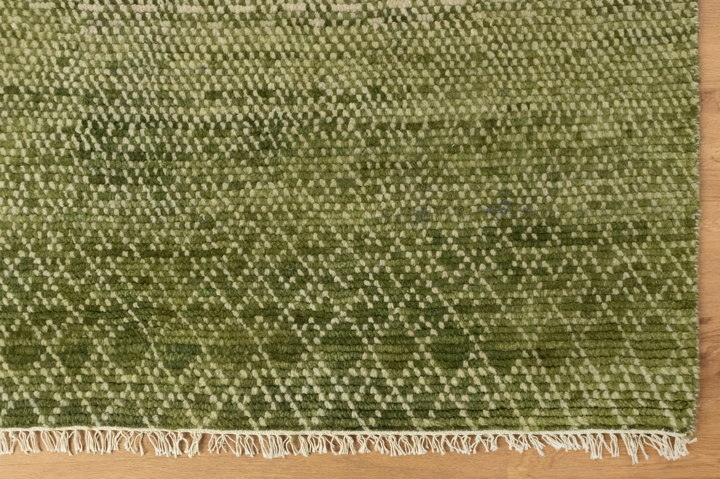 Green Bedroom Area Geometric Rug