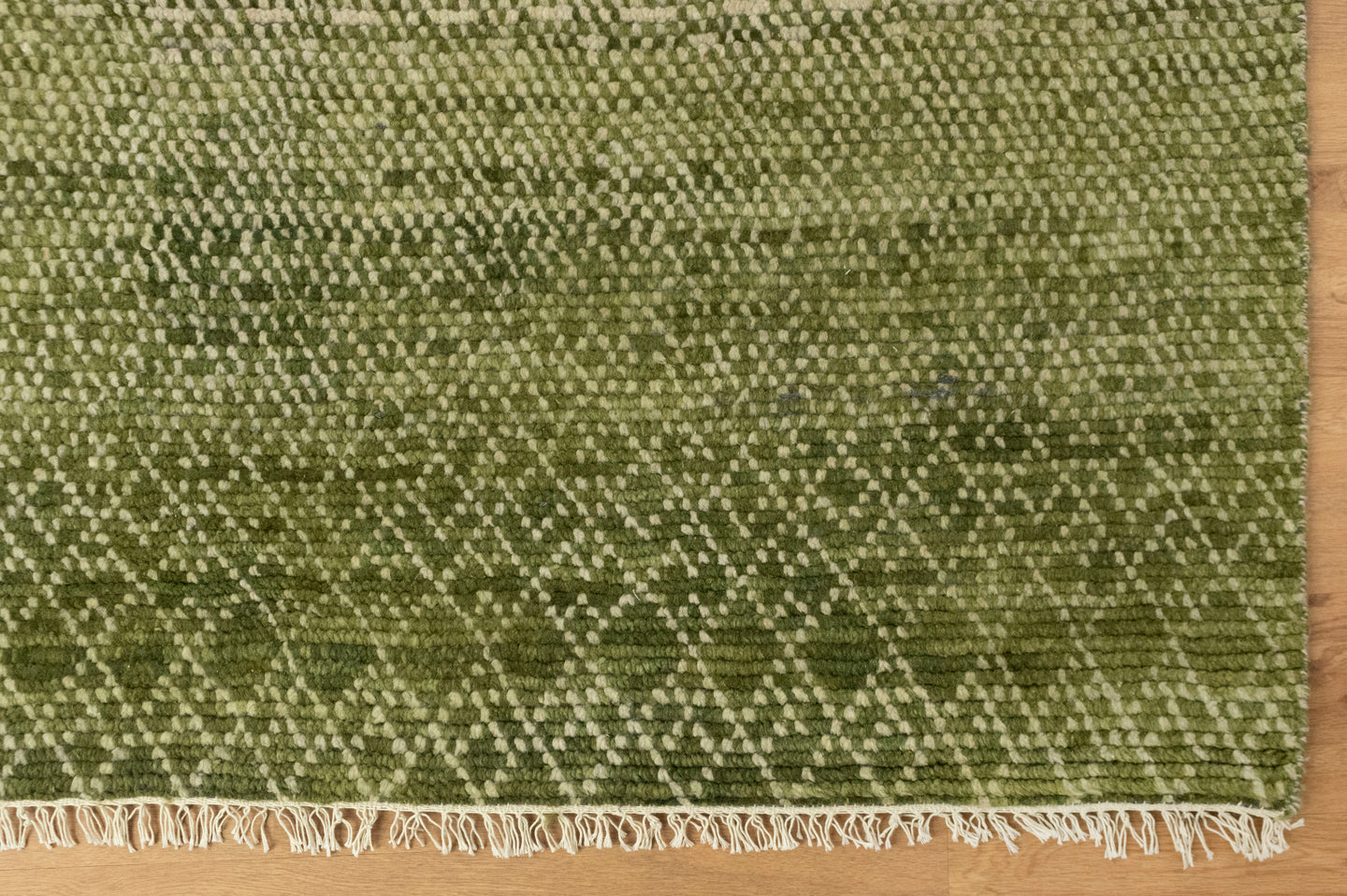 Green Bedroom Area Geometric Rug