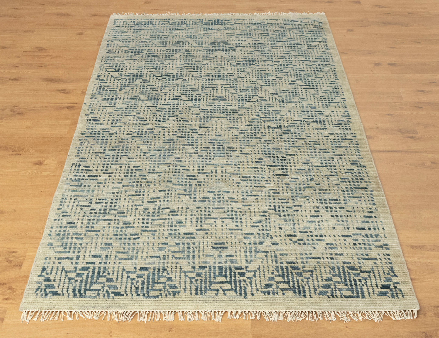 Esprenza Zigzag pattern Ivory Grey Rug