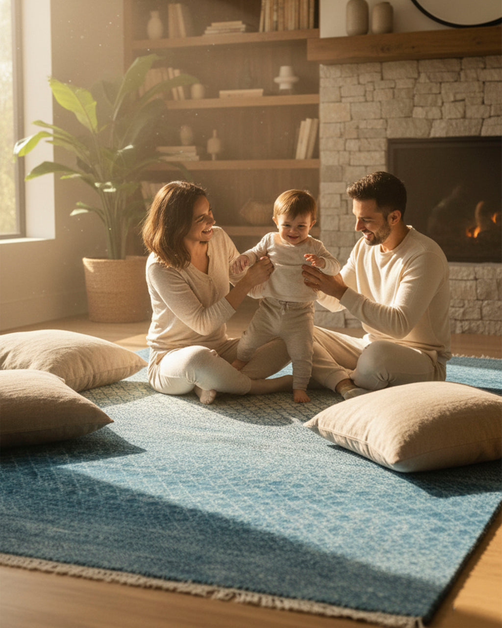 Lagoon Contemporary Plush Hand knotted Rugs