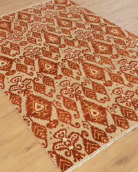 Ella Red Beige Hand Knotted Rug