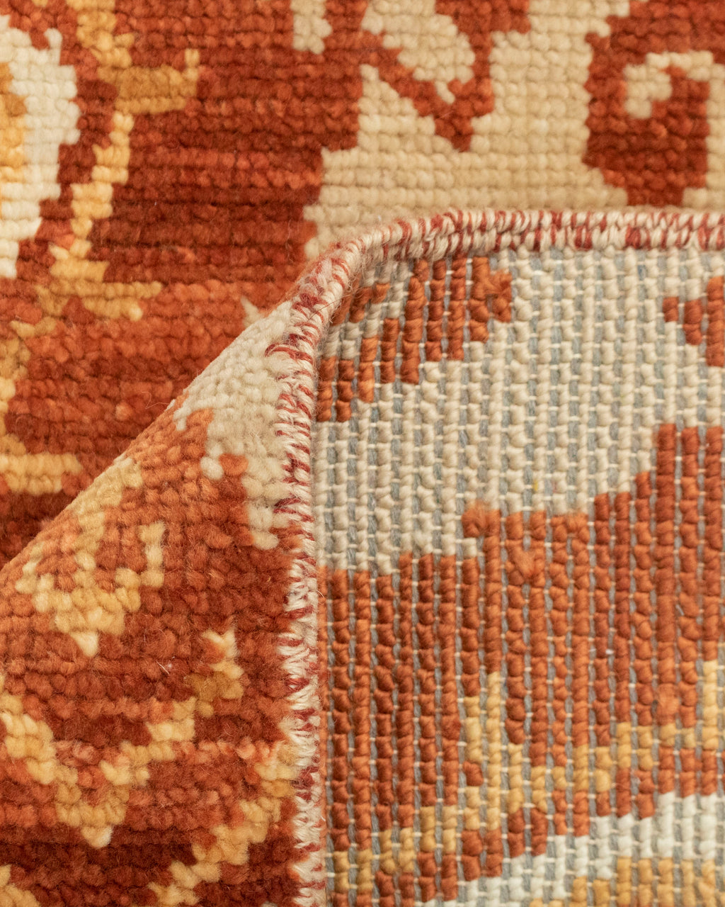 Ella Red Beige Hand Knotted Rug