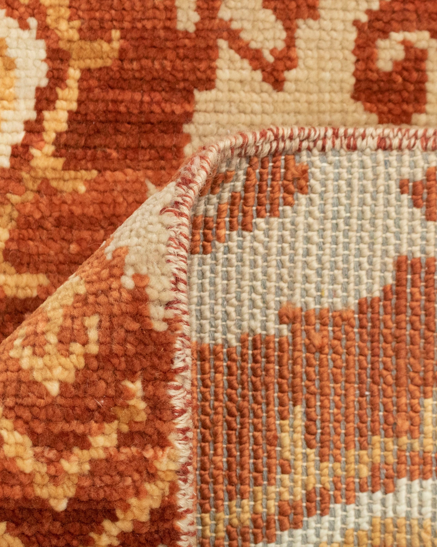 Ella Red Beige Hand Knotted Rug
