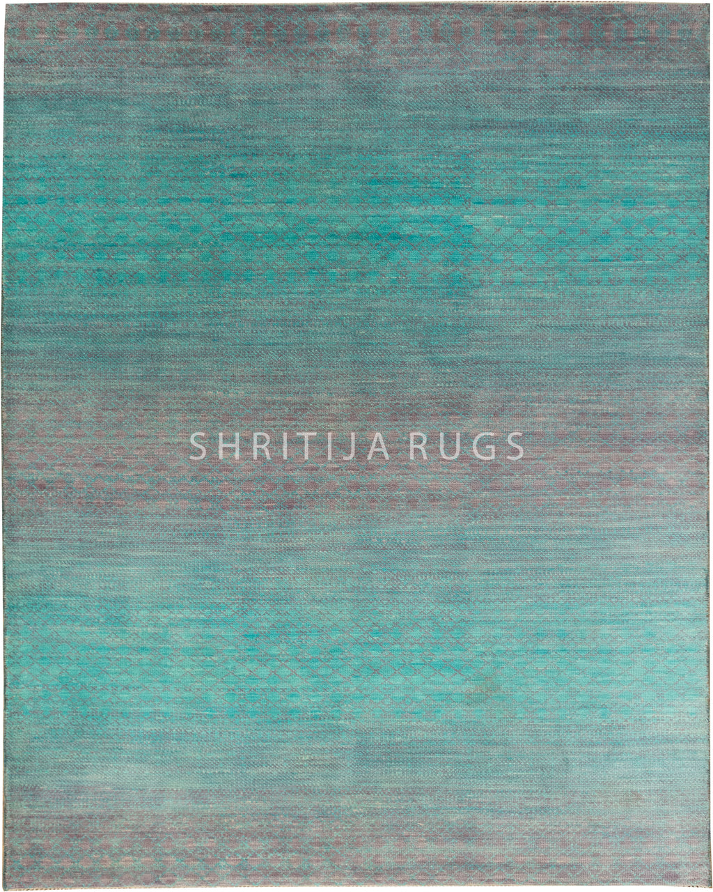 Turquoise Blue Gabbech Area Rug
