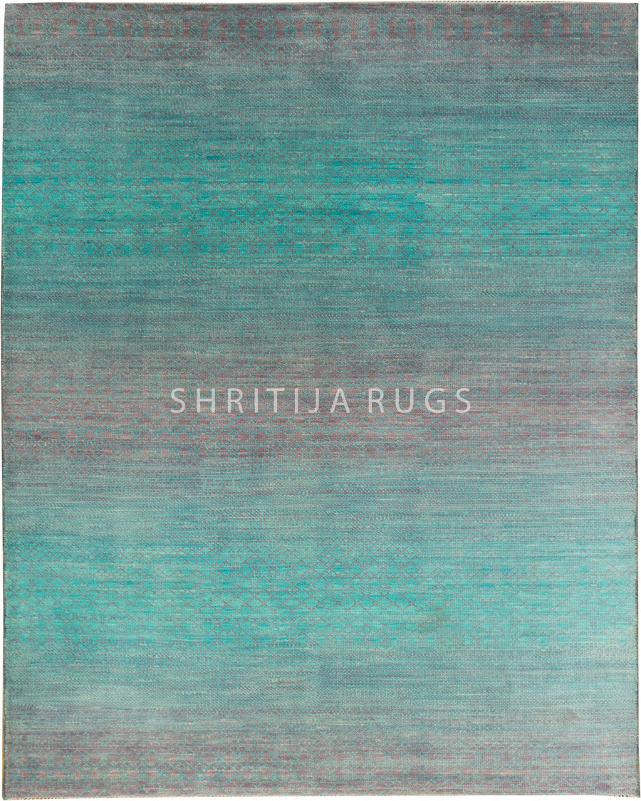 Turquoise Blue Gabbech Area Rug