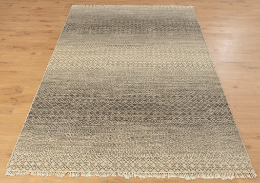Indian Geometric Gabbeh Beige Brown Area Rug