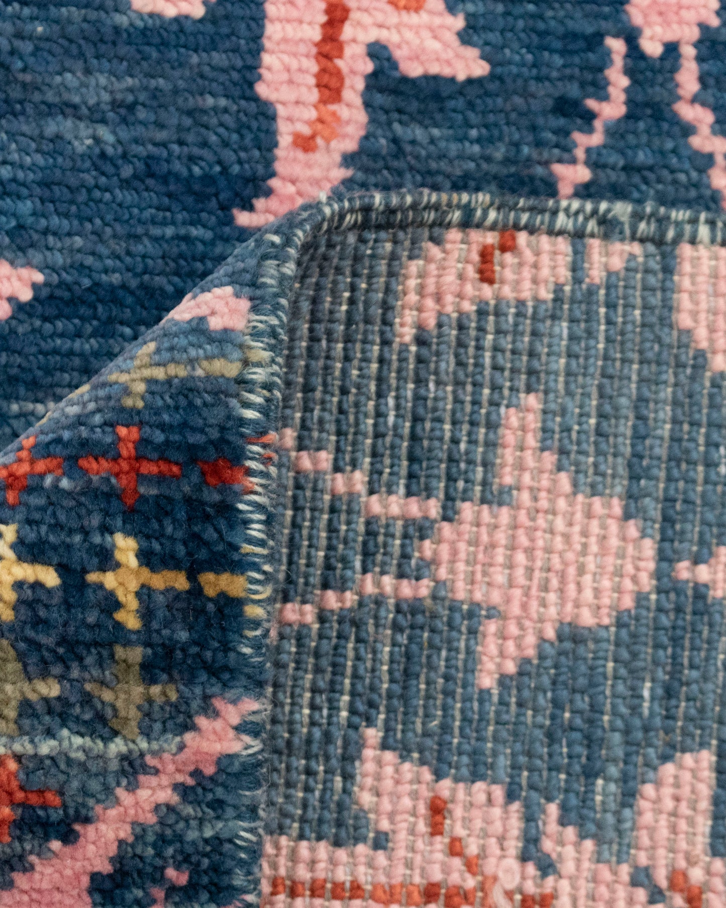 Floral Pink Hand knotted Rug..