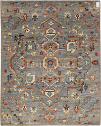 Grey Hand knotted Antique Look Mahal Design