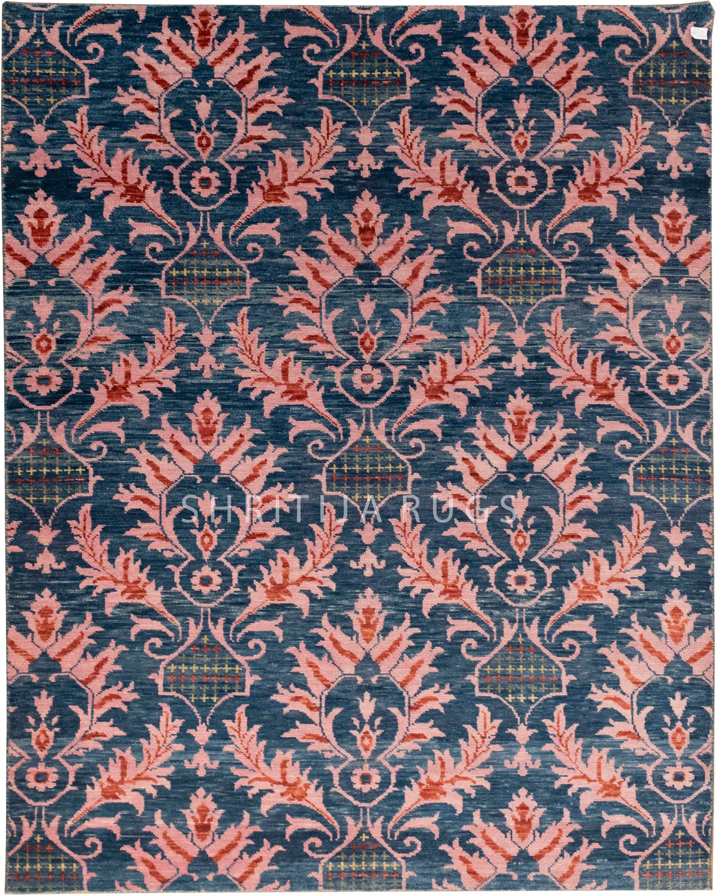 Floral Pink Hand knotted Rug..