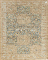 Khotan Faded  Ivory Turkish Hand knotted Rug