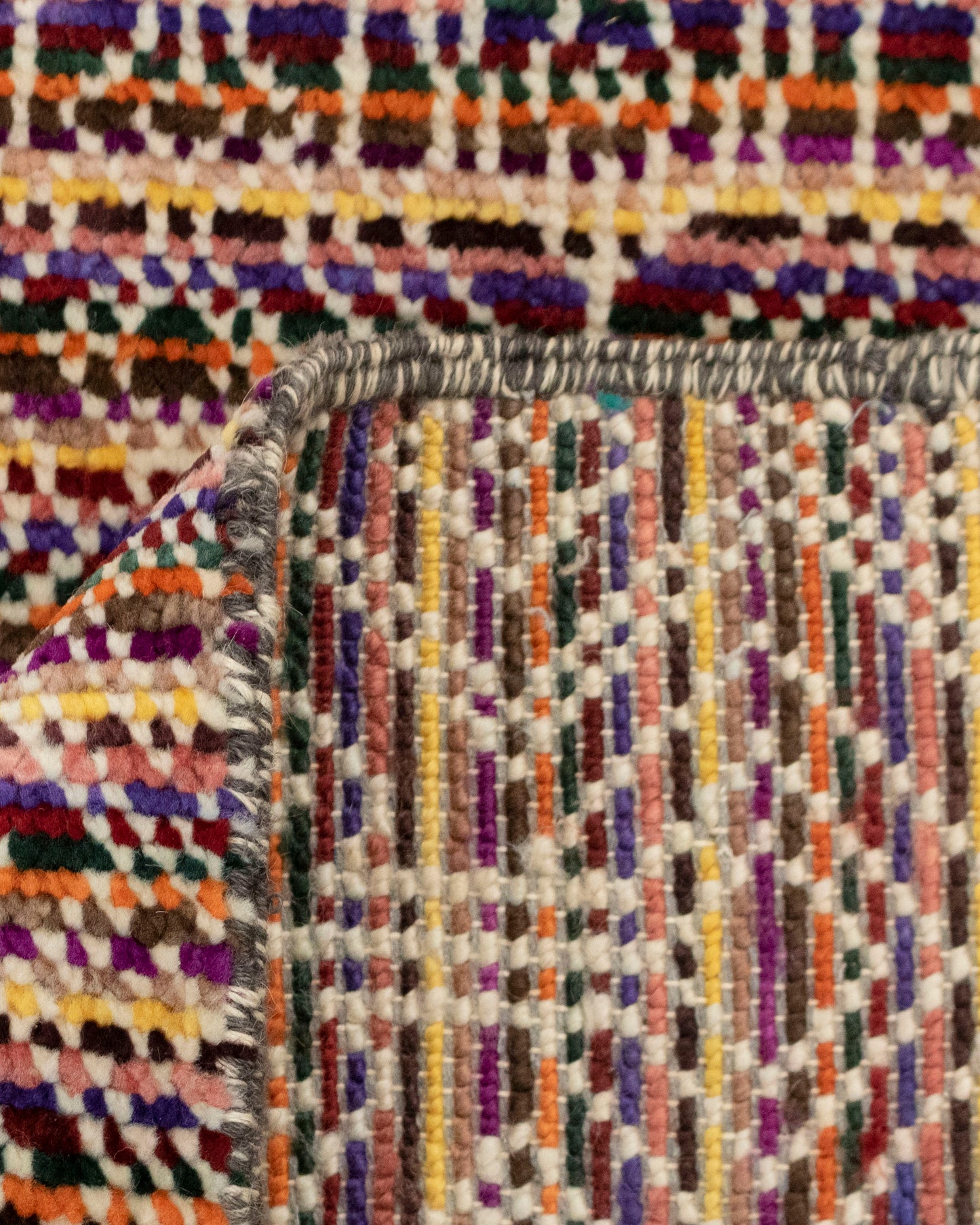 Bohemian-Inspired Hand-Knotted Geometric Rug