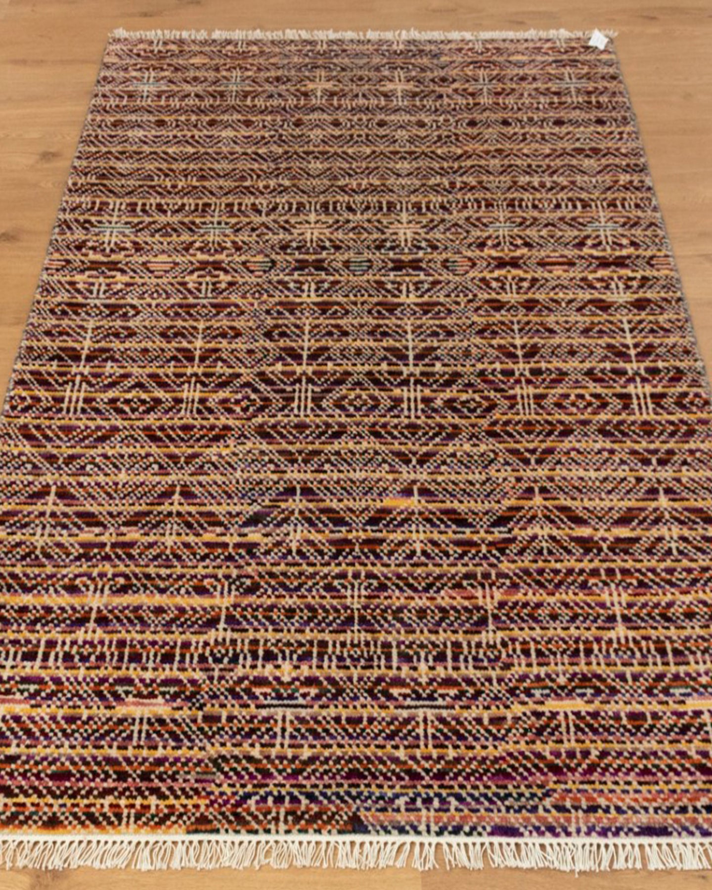 Bohemian-Inspired Hand-Knotted Geometric Rug
