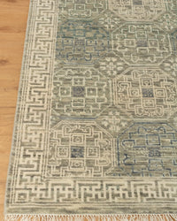 Mamluk Grey Ivory Vintage Hand knotted Rug