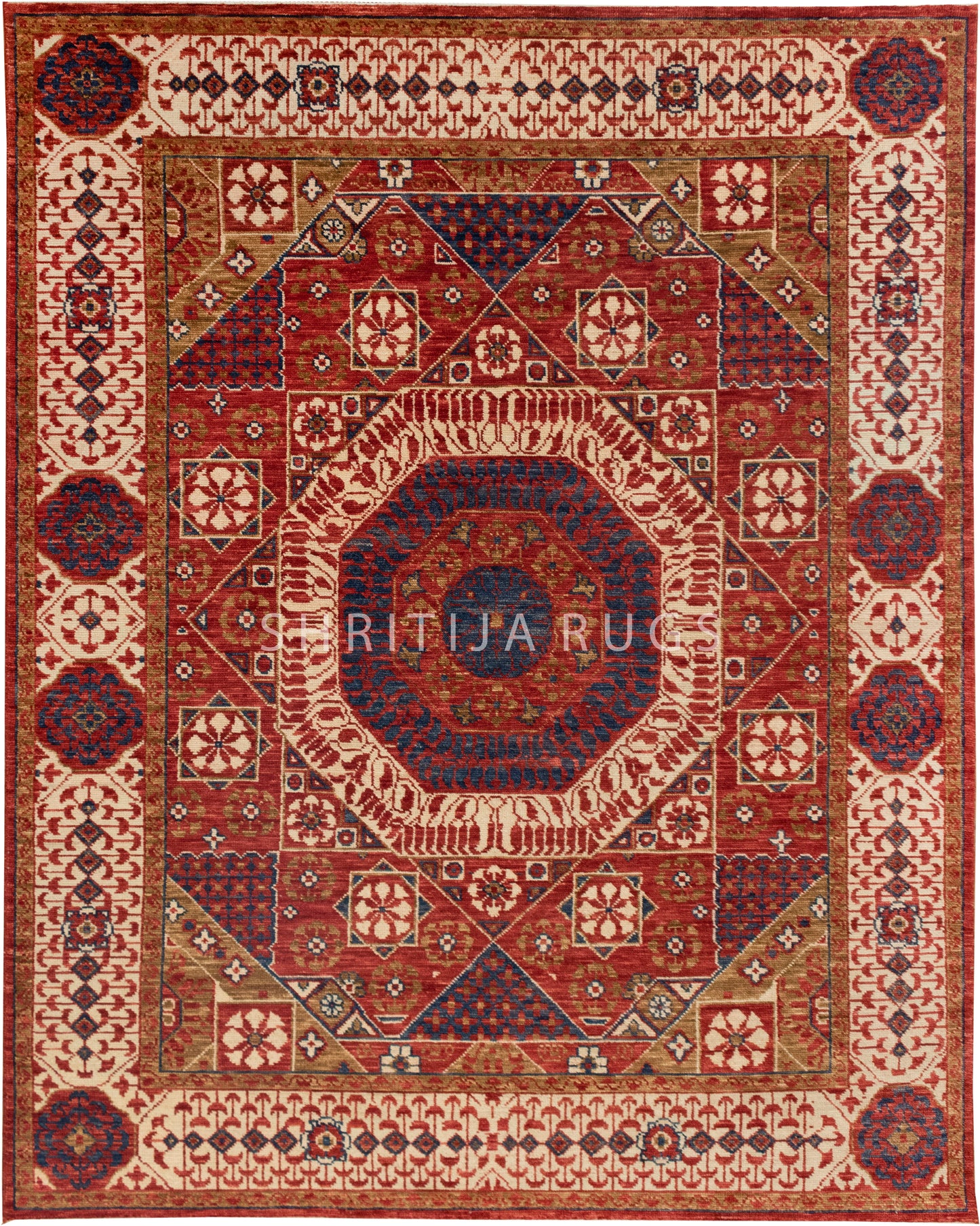 Luxurious Hand-Knotted Mamluk Rug for Chic Interiors
